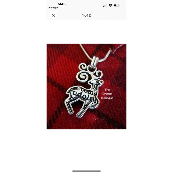 Brighton B JOLLY Reindeer Rudolph Deer Christmas Necklace - Picture 4 of 4